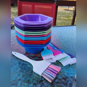 Huge hair color bowl and matching brush deal
